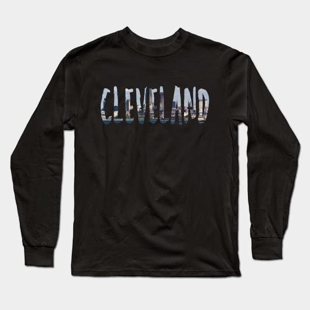 Cleveland City Skyline Long Sleeve T-Shirt by swiftscuba